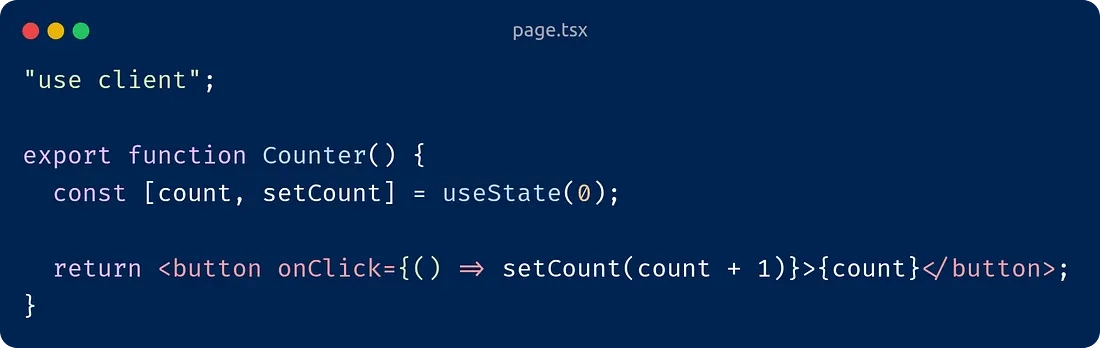 Client Component  (only when required)